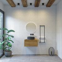 Badkamermeubelset Gliss Ares 80 cm Met Waskom Castle Brown - thumbnail