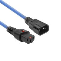 ACT AK5200 Netsnoer C13 IEC Lock | C14 | Blauw | 2 meter - thumbnail