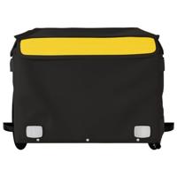 VidaXL Fietstrailer 45 kg ijzer zwart en geel - thumbnail