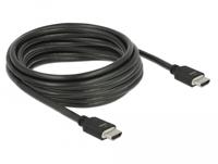 Delock 85296 HDMI-kabel HDMI Aansluitkabel HDMI-A-stekker 5 m Zwart Afgeschermd (drievoudig), Vergulde steekcontacten, 8K UHD - thumbnail