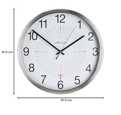Wandklok unilux outdoor radio-controlled grijs