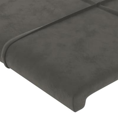 Boxspring met matras fluweel donkergrijs 200x200 cm