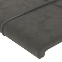 Boxspring met matras fluweel donkergrijs 200x200 cm - thumbnail