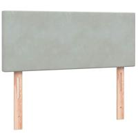 Boxspring met matras fluweel lichtgrijs 120x210 cm - thumbnail