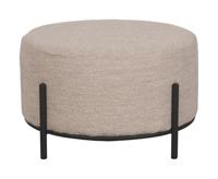 LABEL51 Hocker 'Troy' Bouclé, 57cm, kleur Naturel - thumbnail
