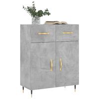 Dressoir 69,5x34x90 cm bewerkt hout betongrijs - thumbnail