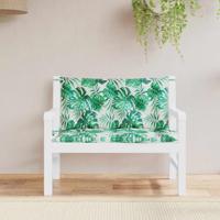 VidaXL Tuinbankkussens 2 st bladpatroon 100x50x7 cm oxford stof - thumbnail