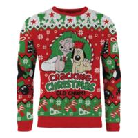 Wallace & Gromit Christmas Sweater Cracking Christmas Old Chum! Size L - thumbnail