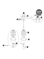 Besselink licht F410655-06 plafondverlichting Amber E27 LED A - thumbnail
