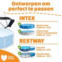 Exit zwembadoverkapping ECO rond 366 cm - universeel - thumbnail