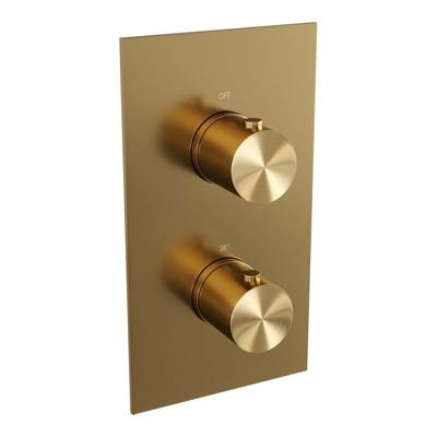Inbouwthermostaat Compleet Brauer Gold Edition 3-weg Geborsteld Goud Brauer