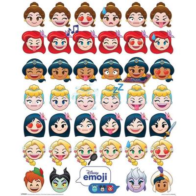 Poster Disney - Emoji Princess Emotions 40x50cm Poster Disney - Emoji Princess Emotions 40x50cm