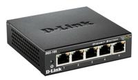 D-Link DGS-105 5-Port Layer2 Gigabit Switch (Tot 2000 Mbit/S Gegevensoverdracht Per Poort, Zonder Ventilator, Metalen Behuizing) Zwart, 5 Ports - thumbnail