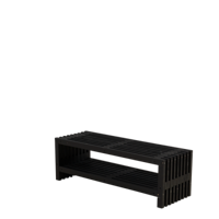 Tuinbank Zwart Rustik 138 CM - thumbnail