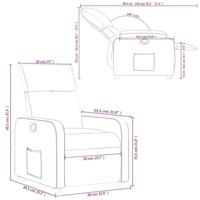 Fauteuil verstelbaar stof donkerbruin - thumbnail