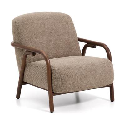 Kave Home Sylo fauteuil chenille Taupe donker Kave Home Sylo fauteuil chenille Taupe donker