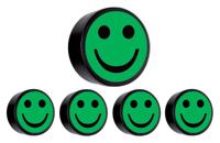 Magneet smiley 35mm groen 5 stuks - thumbnail