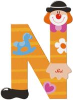 Sevi letter clown n: 10 cm (81750) - thumbnail