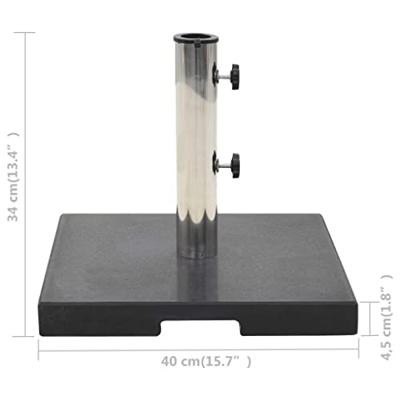 VidaXL Parasolvoet vierkant 20 kg graniet zwart