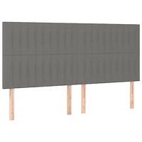 Bedframe zonder matras stof donkergrijs 160x200 cm - thumbnail