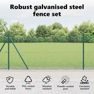 VidaXL Afrasteringspaal groen 25 x 1 m (12 x 12 mm gaas) staal VidaXL Afrasteringspaal groen 25 x 1 m (12 x 12 mm gaas) staal