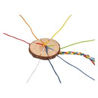 Goki houten vlecht disc armbanden maken knutselset - thumbnail