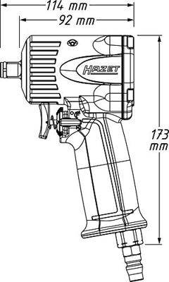 HAZET Slagmoersleutelset 9012M/4 · Losdraaimoment maximaal [Nm]: 1100 Nm · 1/2 inch (12,5 mm) vierkant massief · 4-delig · 17 · 19 · - thumbnail