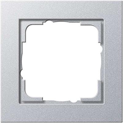 Gira E2 afdekraam 1-voudig aluminium