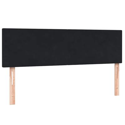 Boxspring met matras fluweel zwart 160x220 cm
