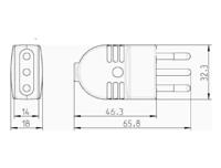 Bachmann 910.174 Stekker met randaarde Kunststof 250 V Zwart IP20 - thumbnail
