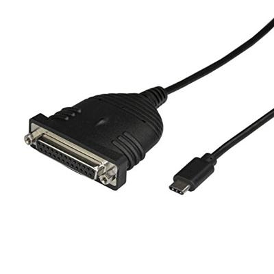 StarTech. com USB C naar parallelle printerkabel - DB25 vrouwelijke poort voor IEEE1284-printers - Busaangedreven - printerkabeladapter - USB naar DB25 (ICUSBCPLLD25)