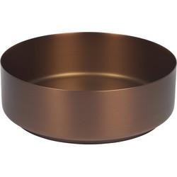 Ben Stradius ronde waskom Ø36x12cm RVS geborsteld koper