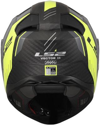 LS2 integraalhelm "ff811 vector ii carbon grid". helmet ff811 vector ii carb.grid xxl bl./yel.