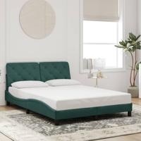 Bedframe zonder matras 140x200 cm fluweel donkergroen - thumbnail