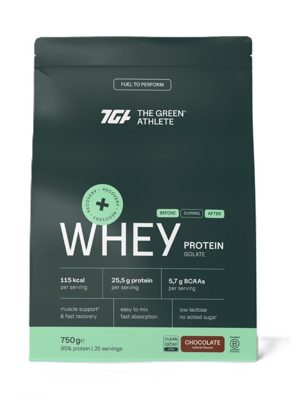 The Green Athlete Whey Protein Isolate Chocolate Poeder