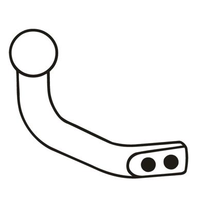 Vaste trekhaak 037491