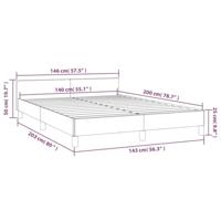 Bedframe met hoofdeinde fluweel donkergrijs 140x200 cm - thumbnail