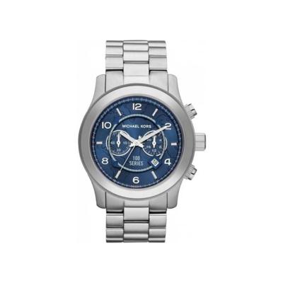 Outlet Special - Michael Kors Blue Dial Runway 45 mm staal | MK8314 Outlet Special - Michael Kors Blue Dial Runway 45 mm staal | MK8314