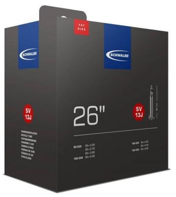 Schwalbe binnenband sv13j, fatbike 26 x 3.50-4.80. etrto 90/120-559, ventiel: sclaverand/frans 40mm