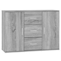 Dressoir 91x29,5x65 cm bewerkt hout grijs sonoma eikenkleurig - thumbnail