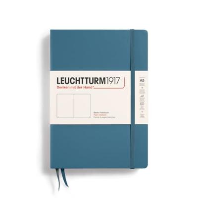 Leuchtturm Stone Blue, Medium (A5), 251 p., plain