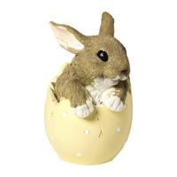 Paasbeeldje haas in ei groot - groen - 14x11x9 cm - thumbnail