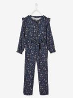 Gebloemde meisjesjumpsuit inkt met print - thumbnail