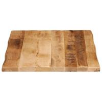Tafelblad met natuurlijke rand 70x60x3,8 cm massief mangohout - thumbnail