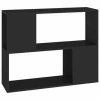 VidaXL Tv-meubel 80x24x63 cm bewerkt hout zwart - thumbnail