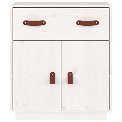 Dressoir 65,5x40x75 cm massief grenenhout wit - thumbnail