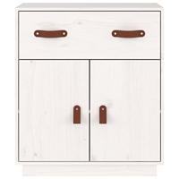 Dressoir 65,5x40x75 cm massief grenenhout wit - thumbnail