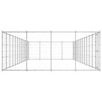 Hondenkennel 53,24 m² gegalvaniseerd staal - thumbnail