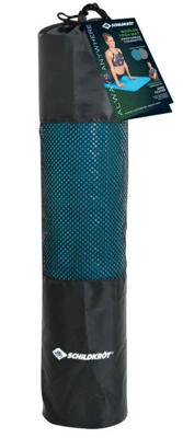 SCHILDKRÖT Yogamat - Tweekleurig Antraciet/Petrol Blauw - 180 x 61 cm - 4 mm dik