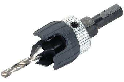 Wolfcraft Voorboor | Verzinkboor + D-stop | Ø3,2-12mm | 1 stuk - 2544000